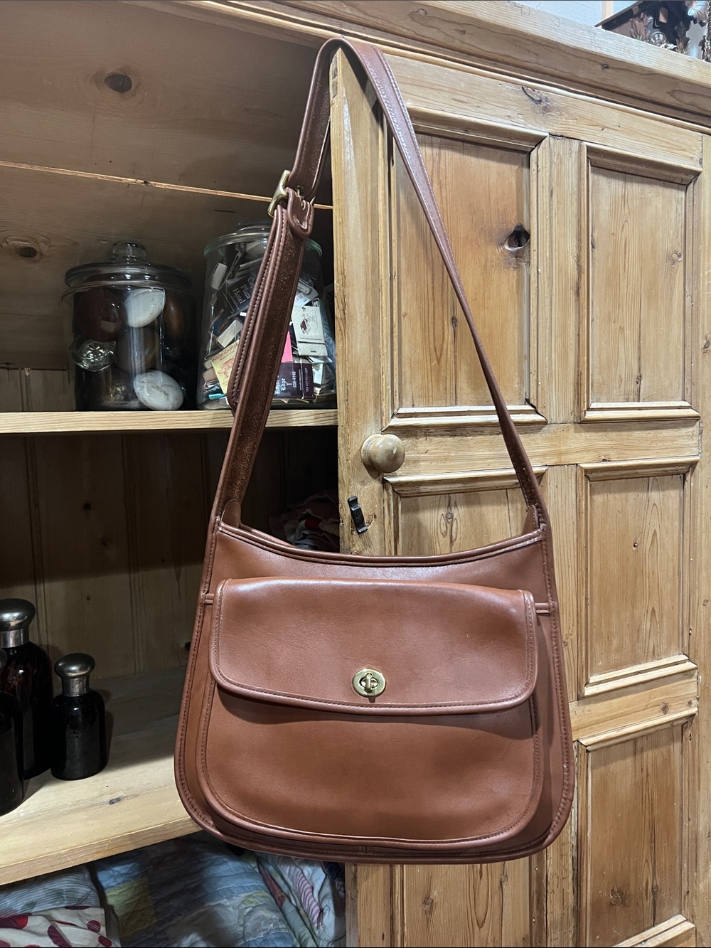 Coach 9980 Taft Crossbody in British Tan Leather